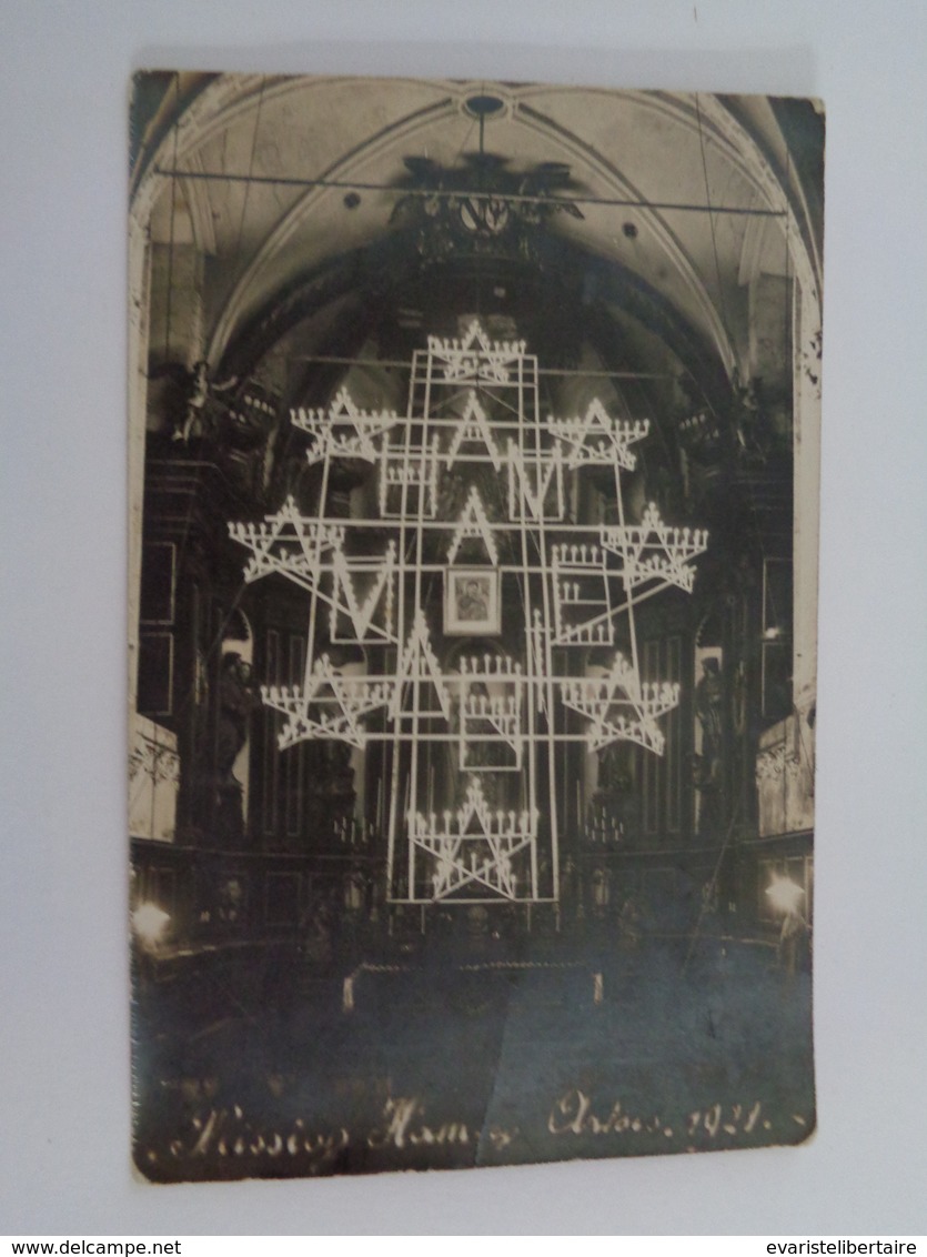 Carte Photo  : HAM- En-ARTOIS , Intérieur De L'église 1921 - Autres & Non Classés