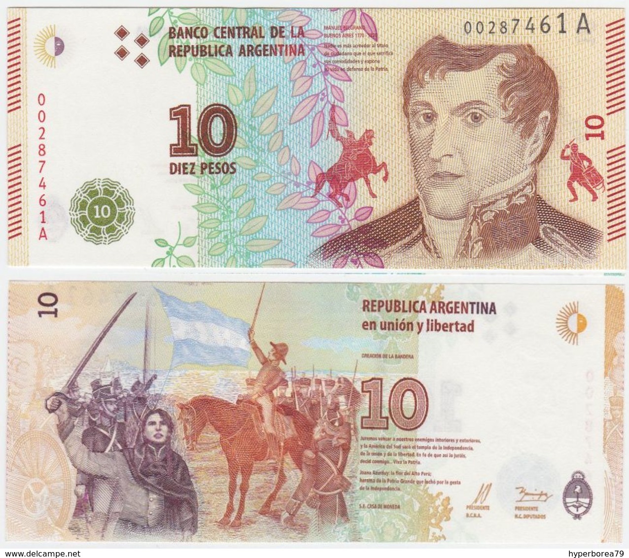 Argentina P 360 - 10 Pesos 2015 - UNC - Argentina