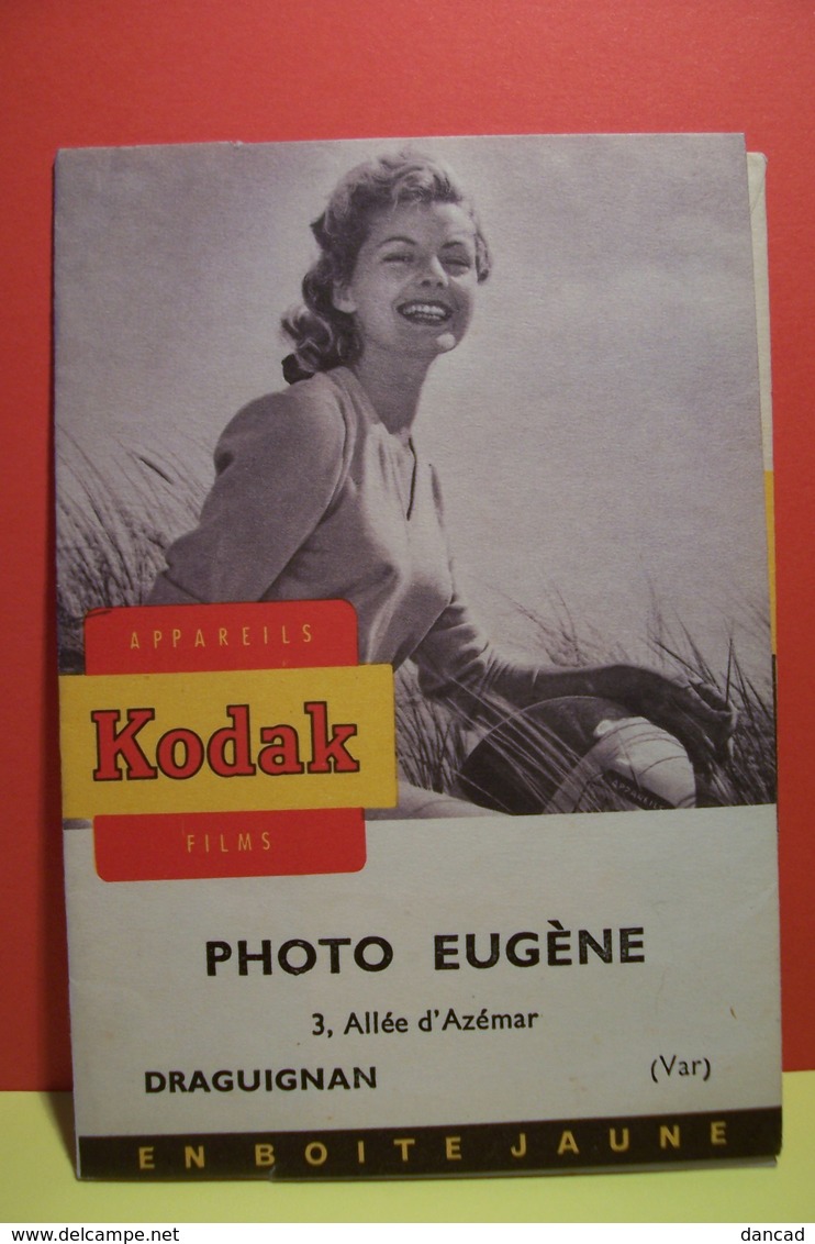 DRAGUIGNAN    -  PUBLICITE -  PHOTO  EUGENE   - POCHETTE PHOTOS - 3 , Allée D'Azémar - KODAK - Andere & Zonder Classificatie