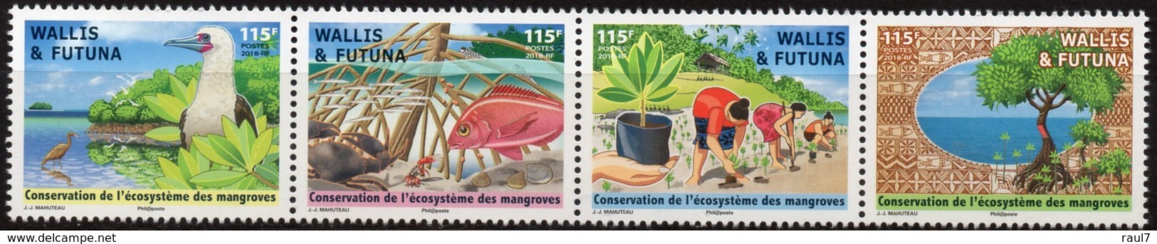 Wallis Et Futuna 2018 - Faune Et Flore,Conservation De L'écosystème - 4 Val Neuf // Mnh - Neufs