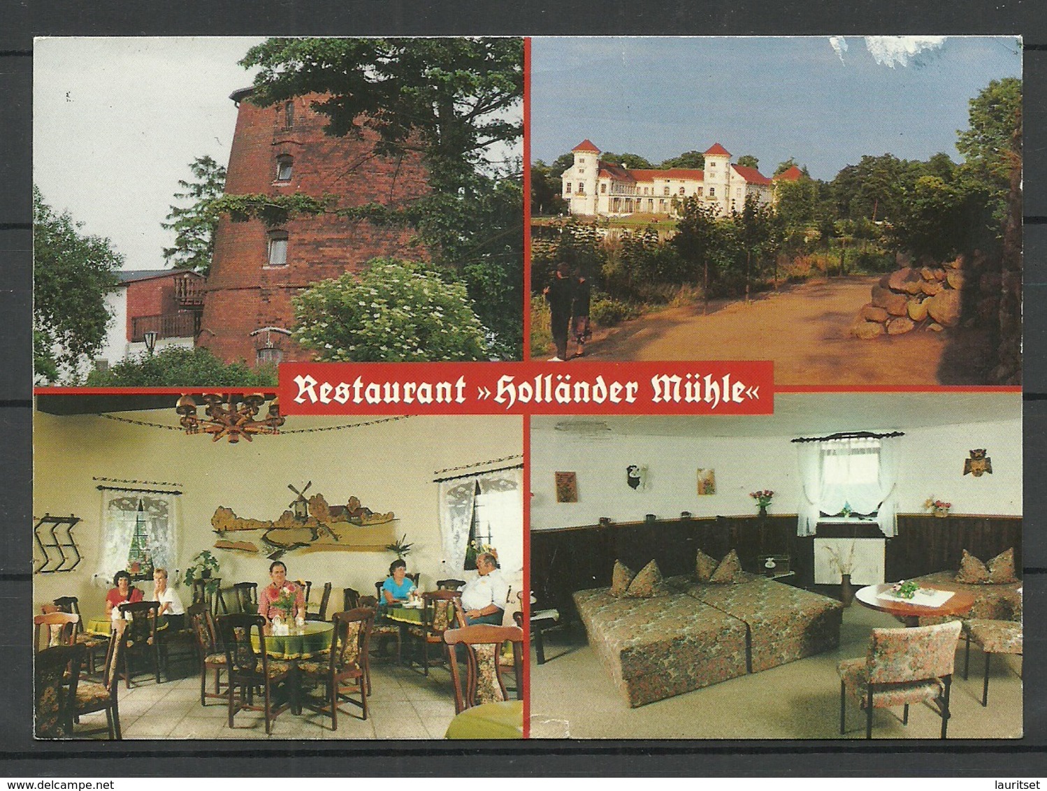 Deutschland Restaurant Holländer Mühle Rheinsburg (gesendet 2000, Mit Briefmarke) NB! Leichte Knicken! - Hotels & Gaststätten