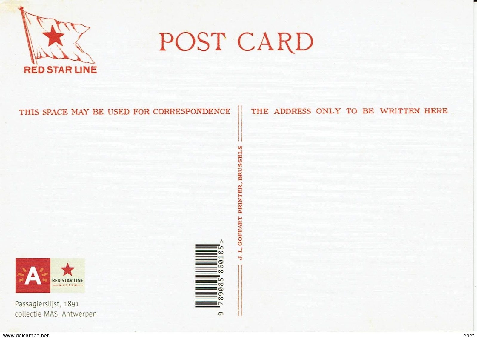 Red Star Line - AK Postcard - Ss "Friesland" - Passagiersschepen