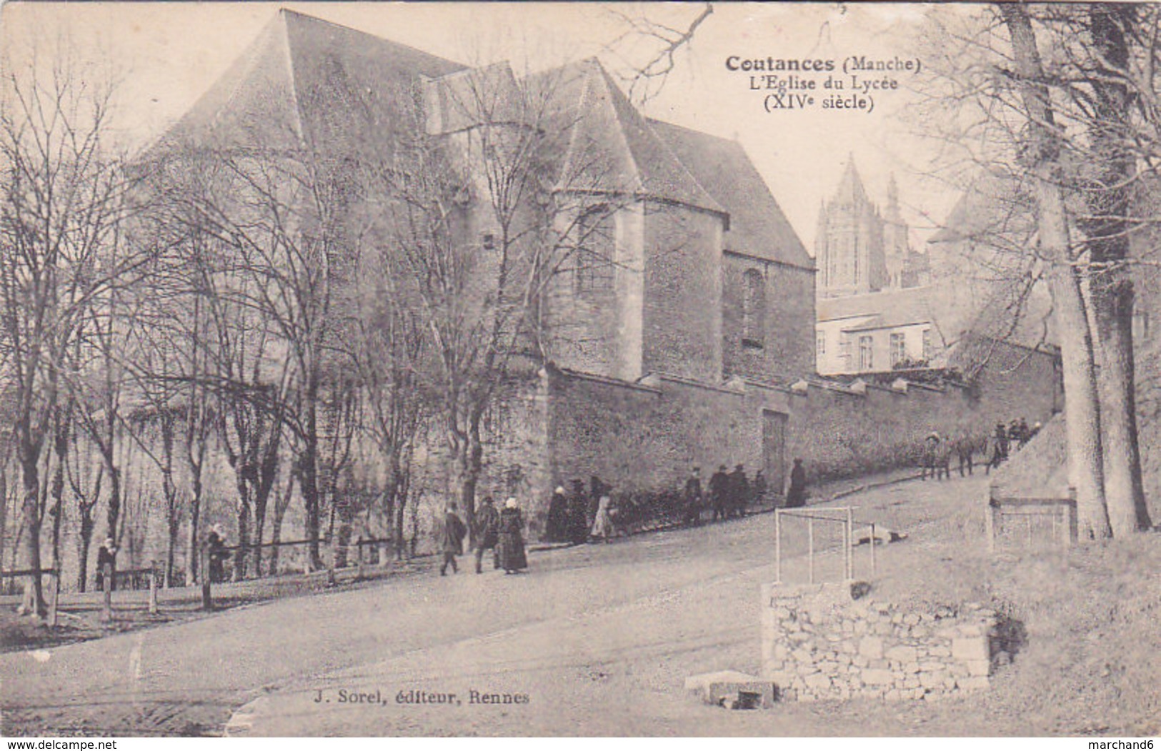 Coutances L église Du Lycée XIVe Siècle éditeur J Sorel - Coutances