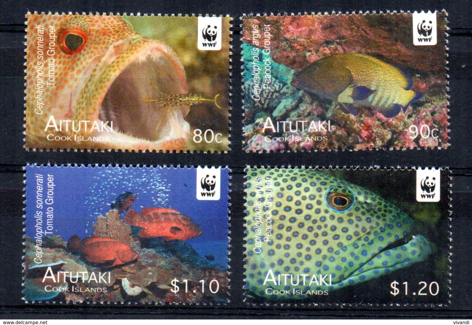 Aitutaki - 2010 - Endangered Species/Groupers - MNH - Aitutaki