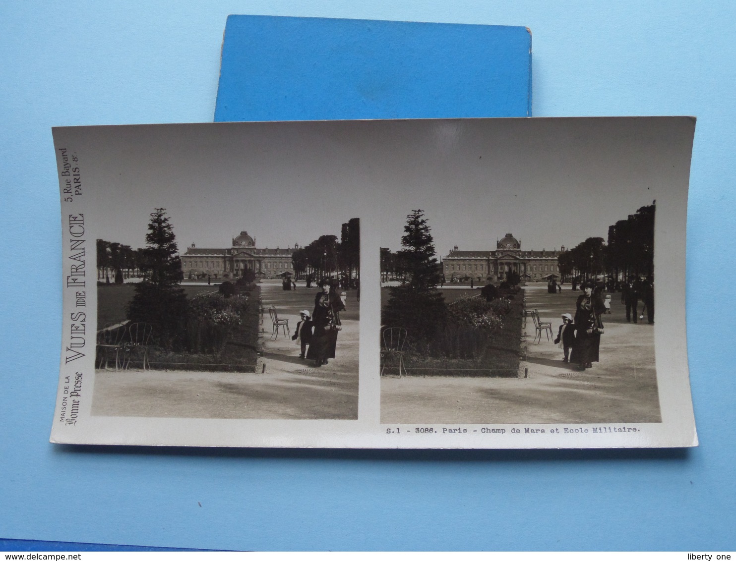 PARIS : Champ De Mars Et Ecole Militaire : S. 1 - 3086 ( Maison De La Bonne Presse VUES De FRANCE ) Stereo Photo ! - Photos Stéréoscopiques