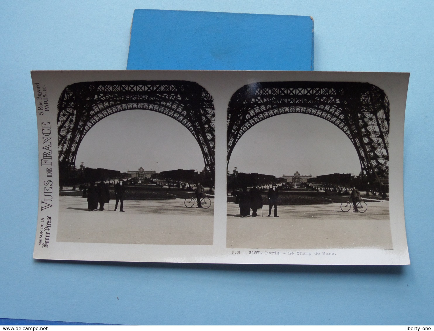 PARIS : Le Champ De Mars : S. 8 - 3187 ( Maison De La Bonne Presse VUES De FRANCE ) Stereo Photo ! - Photos Stéréoscopiques