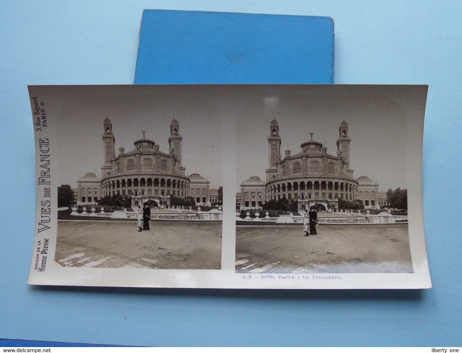 PARIS : Le Trocadéro : S. 8 - 3078 ( Maison De La Bonne Presse VUES De FRANCE ) Stereo Photo ! - Photos Stéréoscopiques