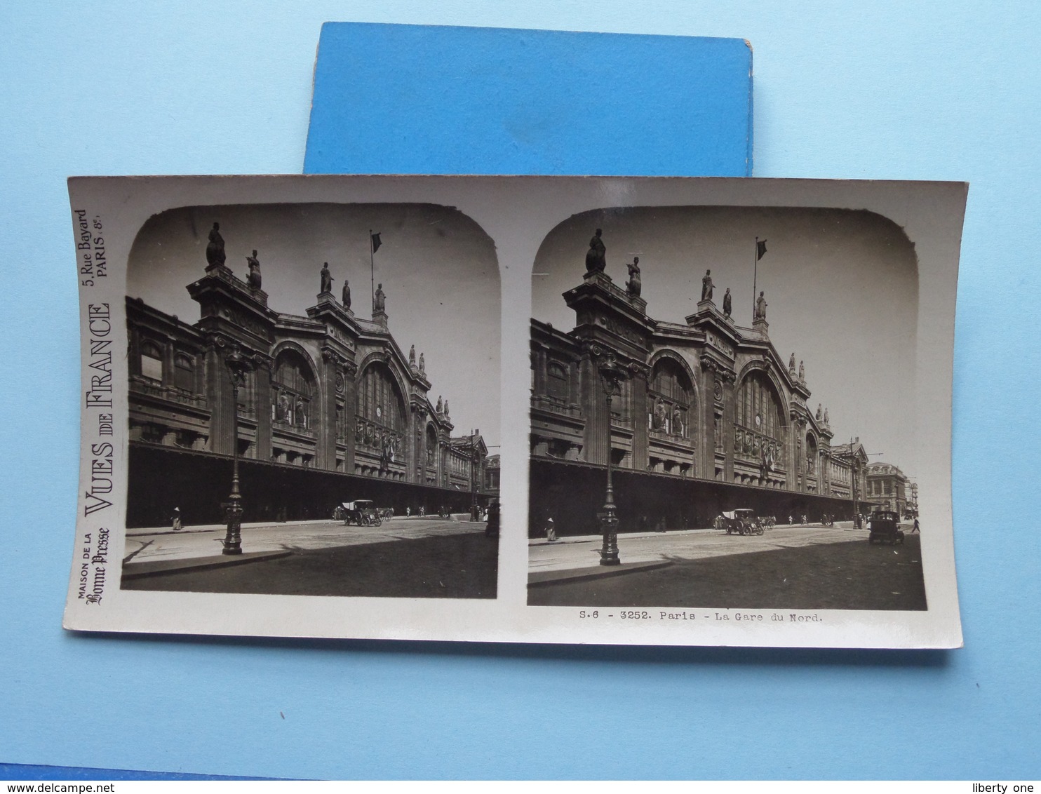 PARIS : La Gare Du Nord : S. 6 - 3252 ( Maison De La Bonne Presse VUES De FRANCE ) Stereo Photo ! - Stereoscopio