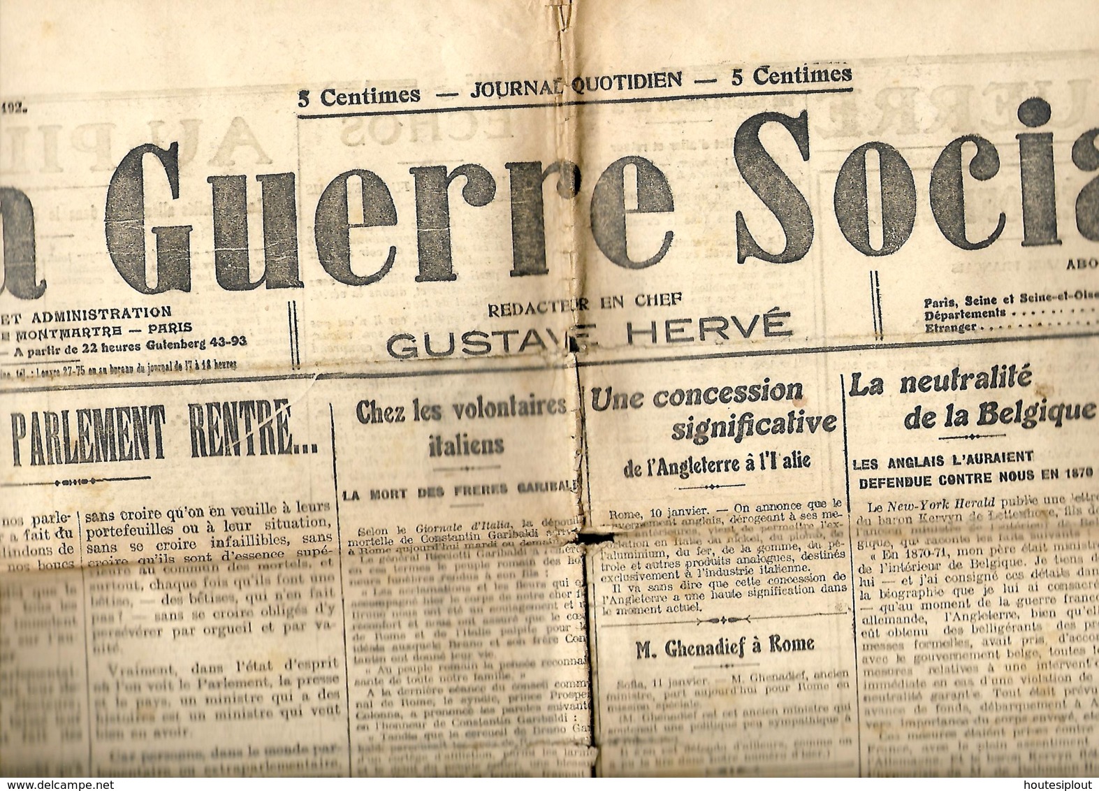 France. La Guerre Sociale   12/1/1915 - Informations Générales