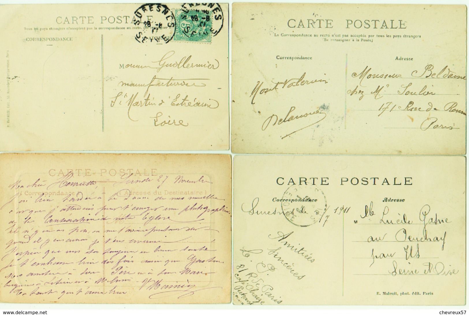 LOT 3 - 12-2018 - VILLES ET VILLAGES DE FRANCE - 35 cartes anciennes dont Suresnes