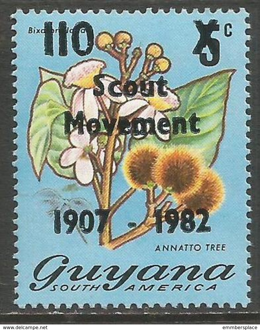 Guyana - 1982 Scout Movement 110c/5c Overprint MNH **    SG 901 - Guyana (1966-...)