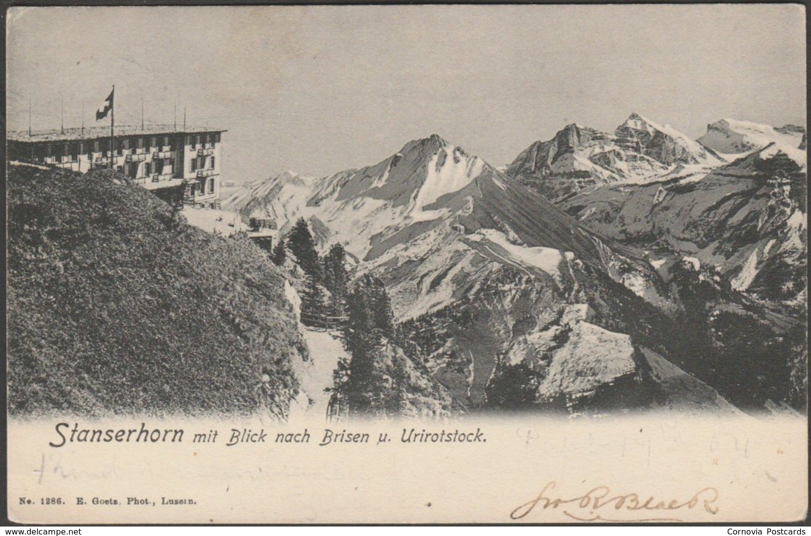 Stanserhorn Mit Blick Nach Brisen Und Urirotstock, 1904 - Goetz AK - Stans