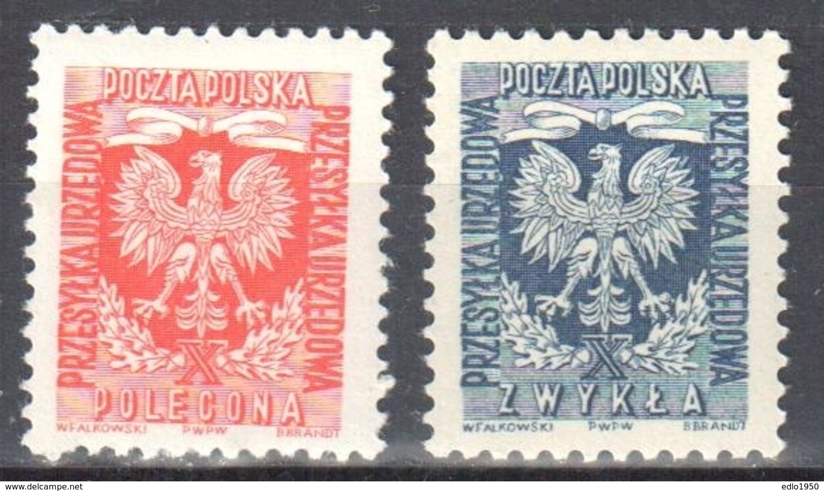 Poland 1954 - Official Stamps - Mi.27A-28C - MNH(**) - Officials
