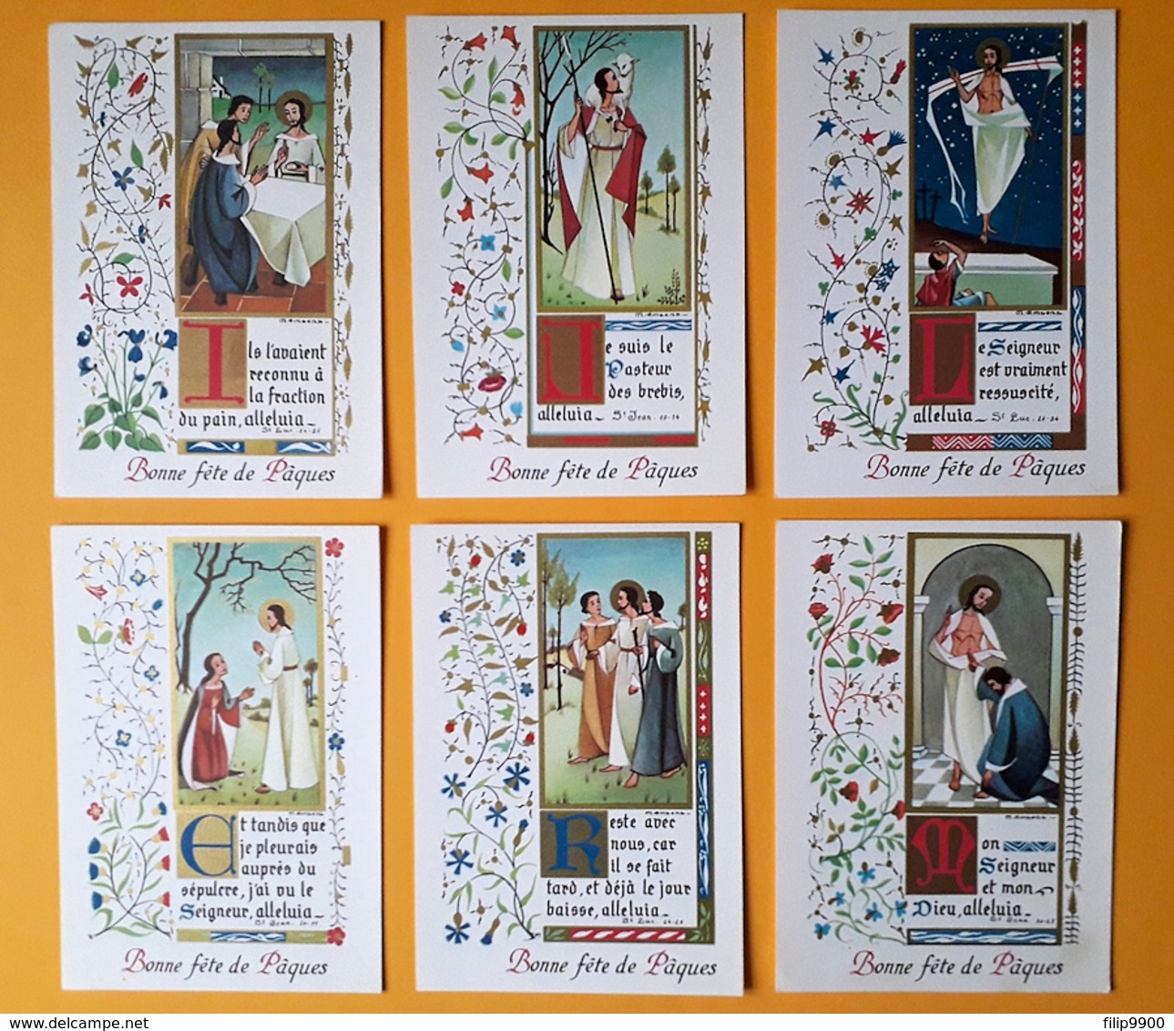 Lot De 6 CP - Bonne Fête De Pâques - Réligion - Mediatrix Genval - Pâques