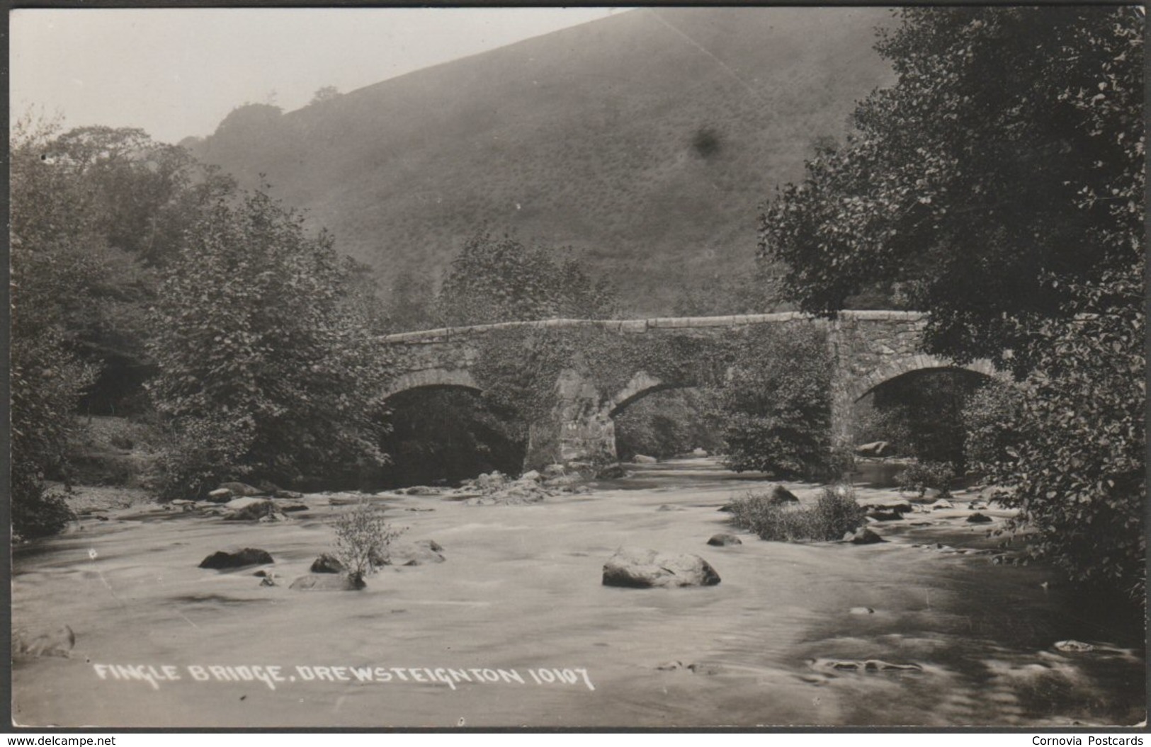 Fingle Bridge, Drewsteignton, Devon, C.1930 - Chapman RP Postcard - Dartmoor