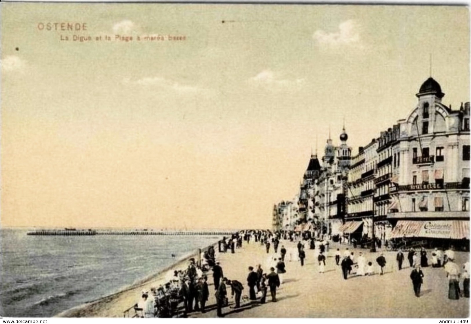 OSTENDE-OOSTENDE - La Digue Et La Plage à Marée Basse - Dr. Trenkler Co., Bruxelles. Osd. 91 - Oostende