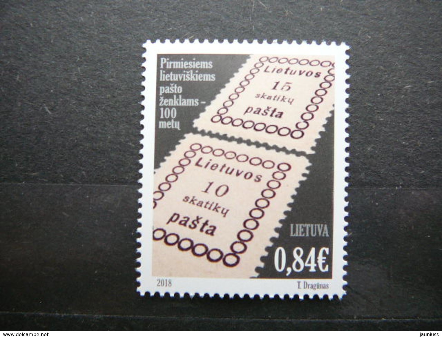 First Postage Stamp Centenary # Lietuva Litauen Lituanie Litouwen Lithuania # 2018 MNH #Mi. - Lithuania