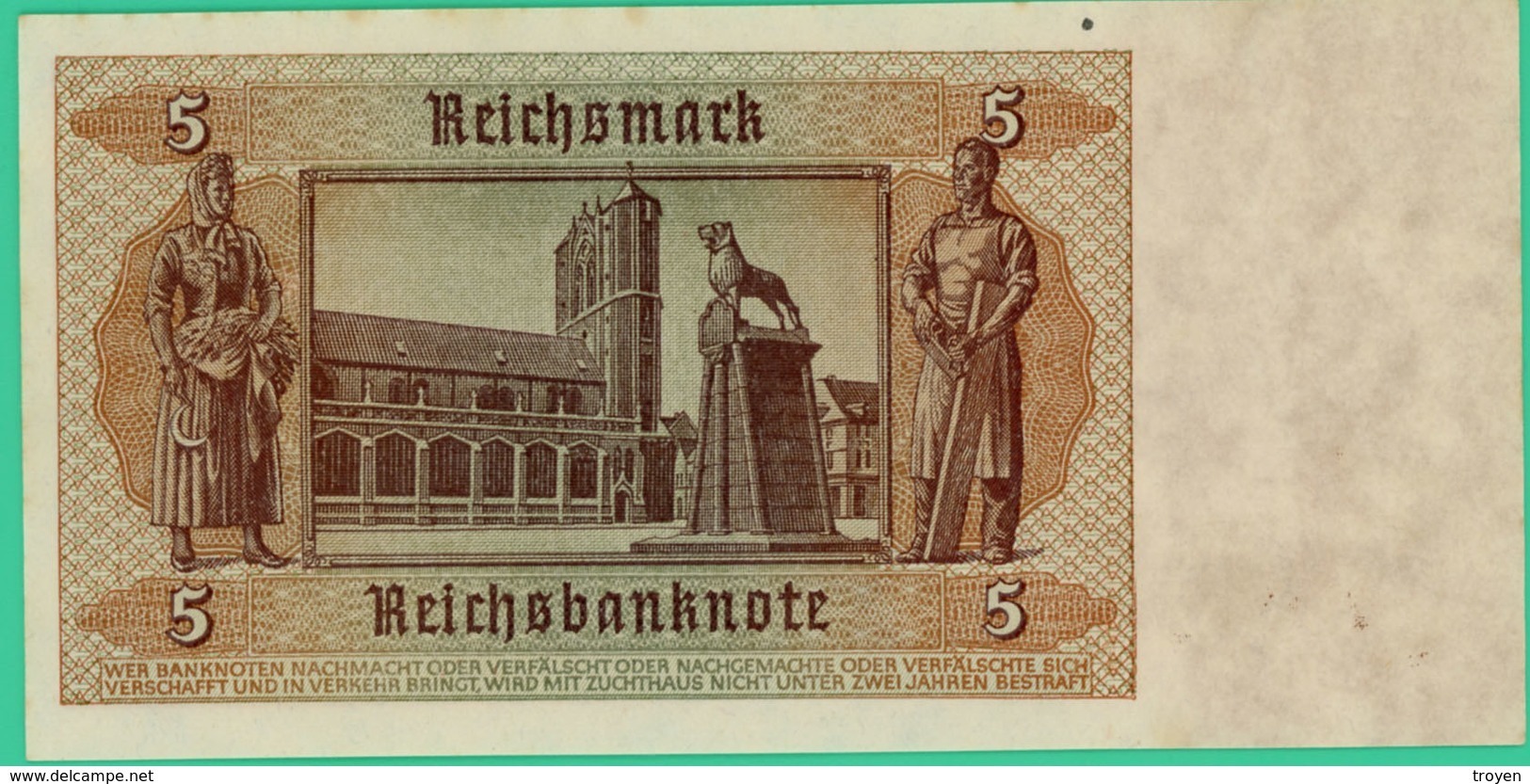 5 Mark - Reichsbanknote - Allemagne - N° J.17659686 - Spl - Berlin 1 Août 1942 - - 5 Reichsmark