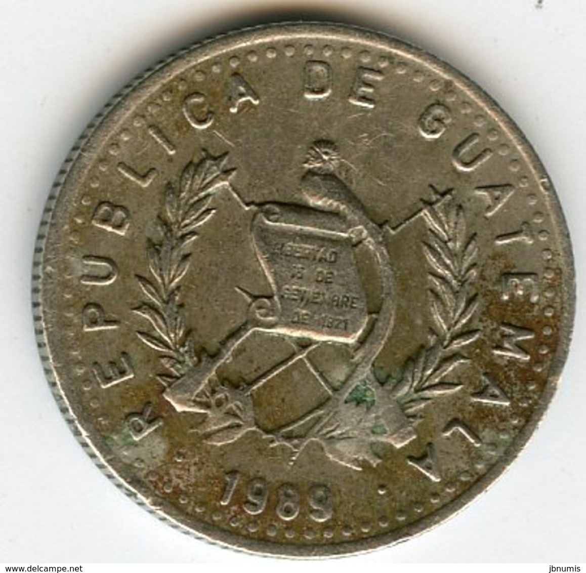 Guatemala 5 Centavos 1989 KM 276.4 - Guatemala
