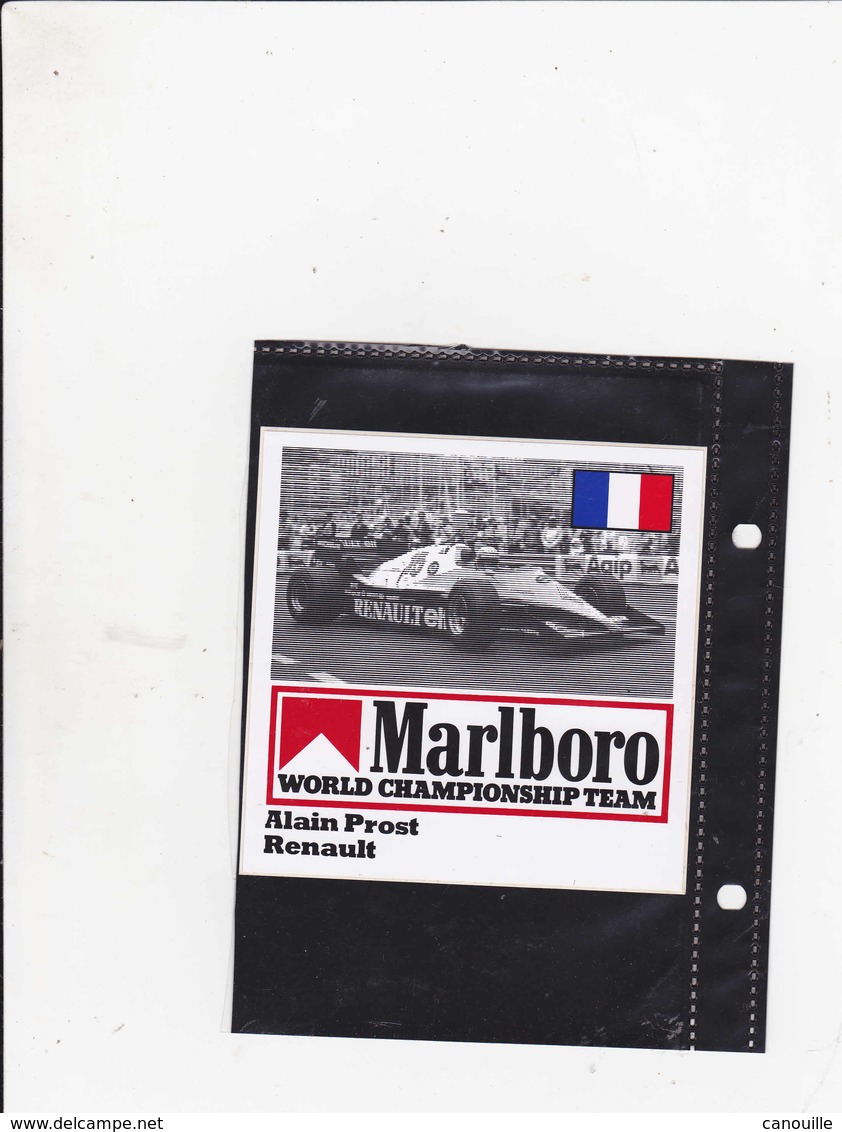 Sticker Marlboro - Alain Prost - Renault - Automobile - F1