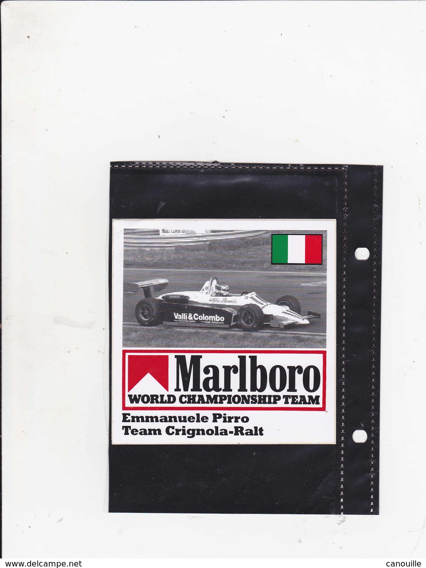 Sticker Marlboro - Emmanuele Pirro - Crignola-Ralt - Automobile - F1