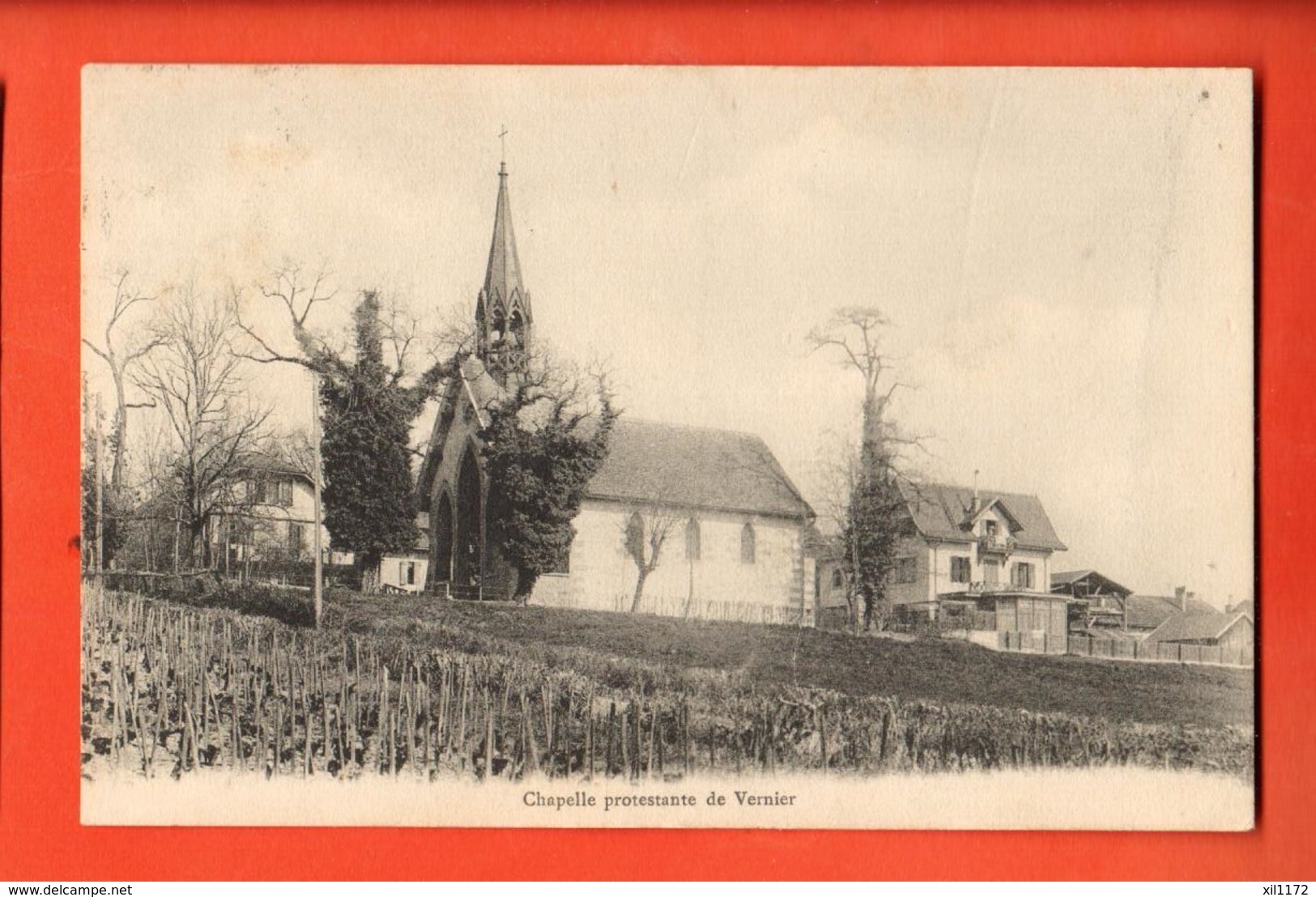 TRF-21 Chapelle Protestante De Vernier. Circulé 1909 - Vernier