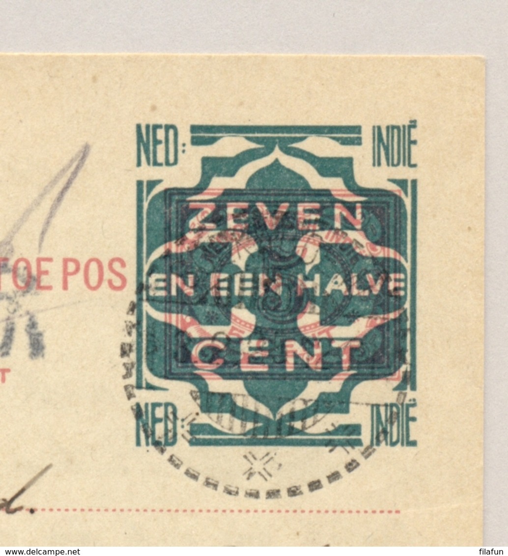 Nederlands Indië - 1925 - 7,5 Op 5 Cent Cijfer, Briefkaart G33 Van Soekaboemi Naar Den Haag / Nederland - Nederlands-Indië