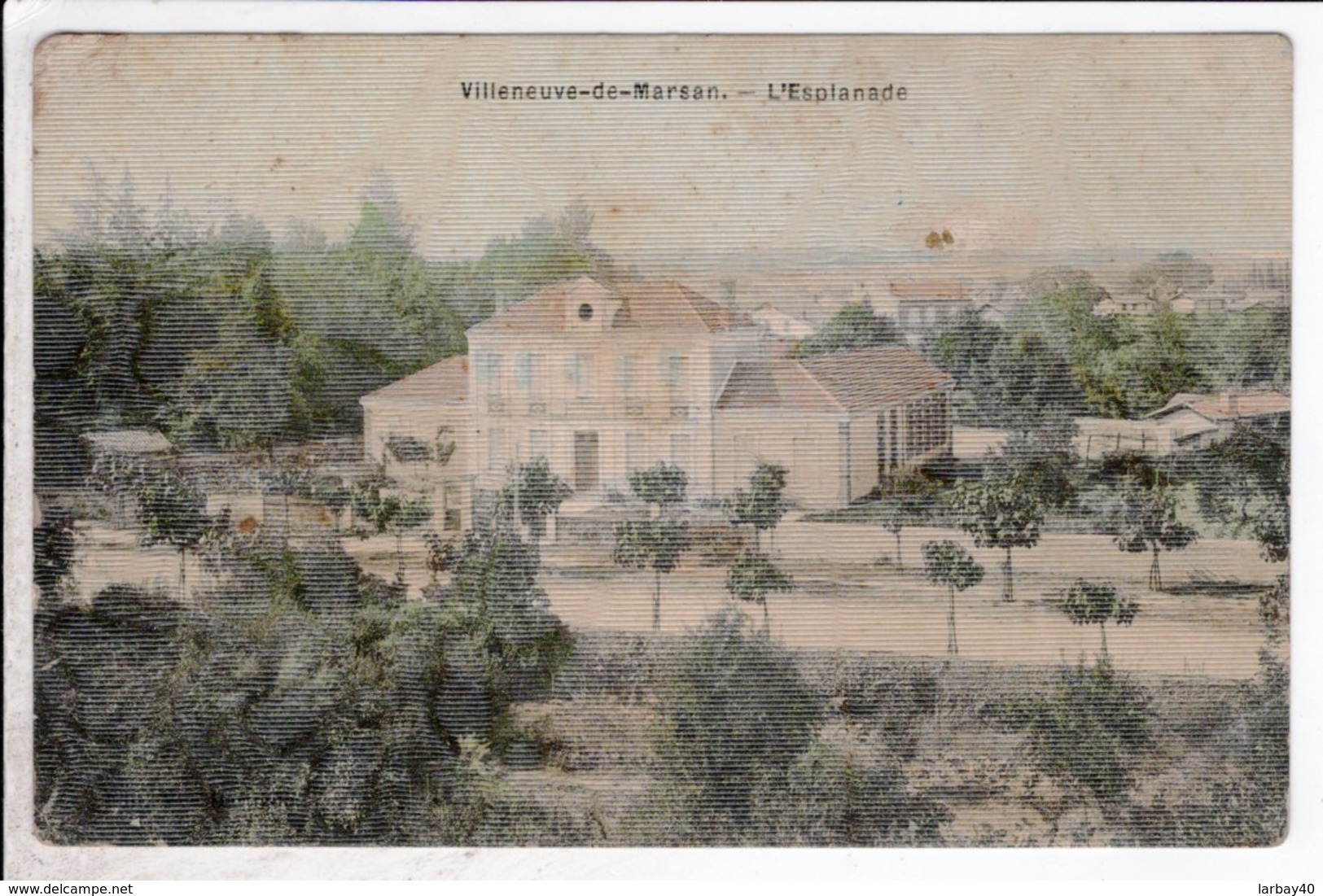 Cpa Carte Postale Ancienne  - Villeneuve De Marsan L Esplanade - Villeneuve De Marsan