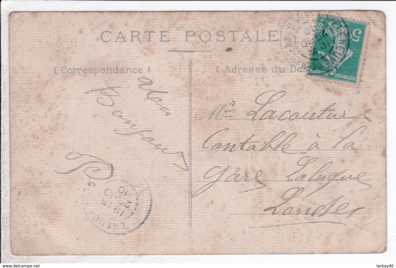 Cpa Carte Postale Ancienne  - Villeneuve De Marsan L Esplanade - Villeneuve De Marsan