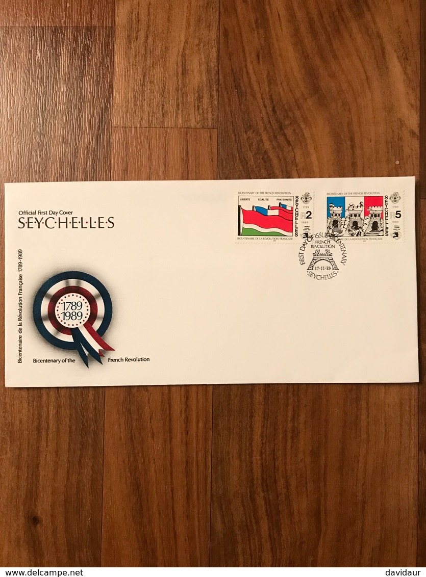 Seychelles - Enveloppe Premier Jour FDC 1989 Révolution Française - Seychellen (1976-...)