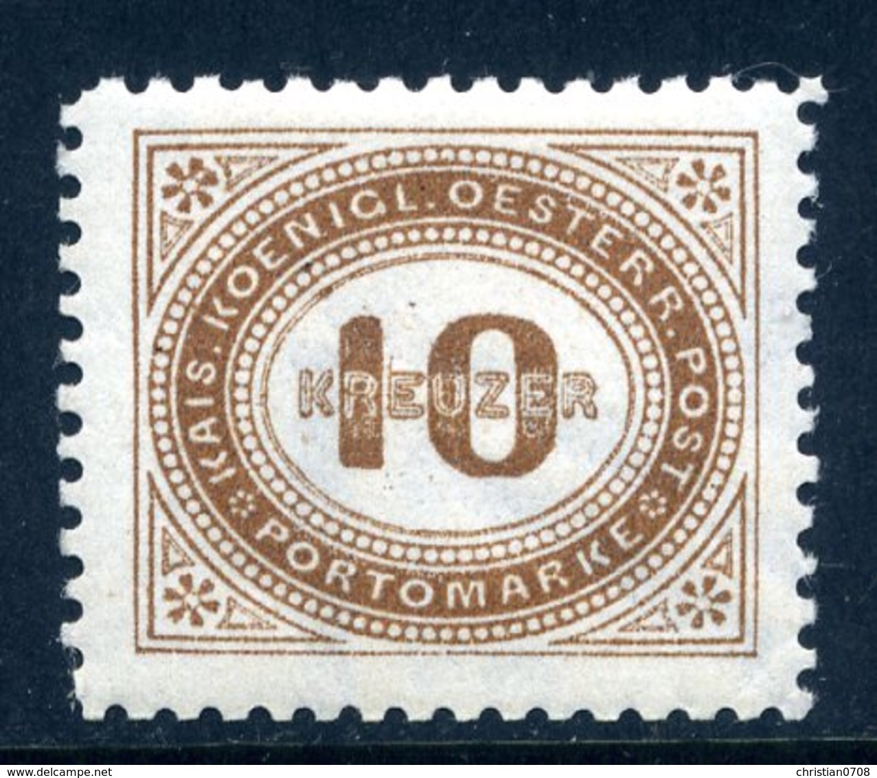 PORTO Mi. 7 F Wz (L 12 1/2) Falz - Postage Due