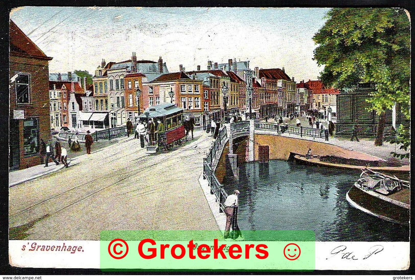 DEN HAAG Wagenbrug 1904 Paardentram Proefstempel Electrische Bickerdike Machine - Den Haag ('s-Gravenhage)