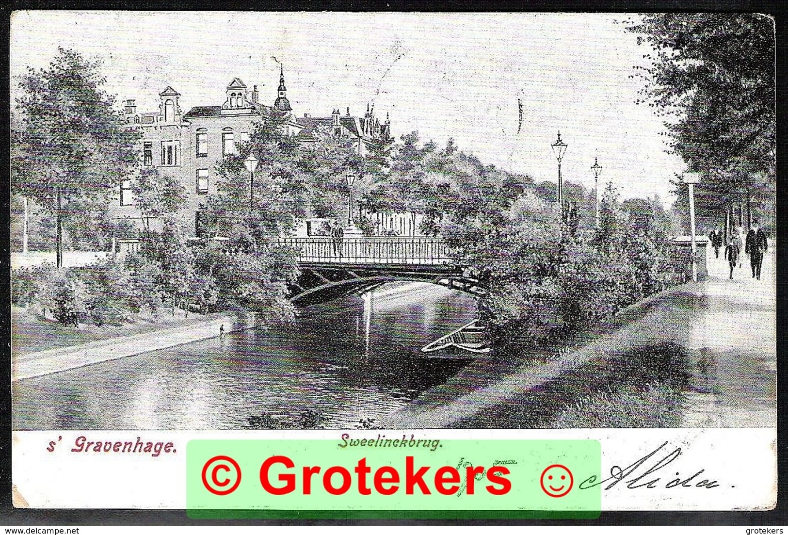 DEN HAAG Sweelinckbrug 1910 TRAM Proefstempel Electrische Machine Bickerdike - Den Haag ('s-Gravenhage)