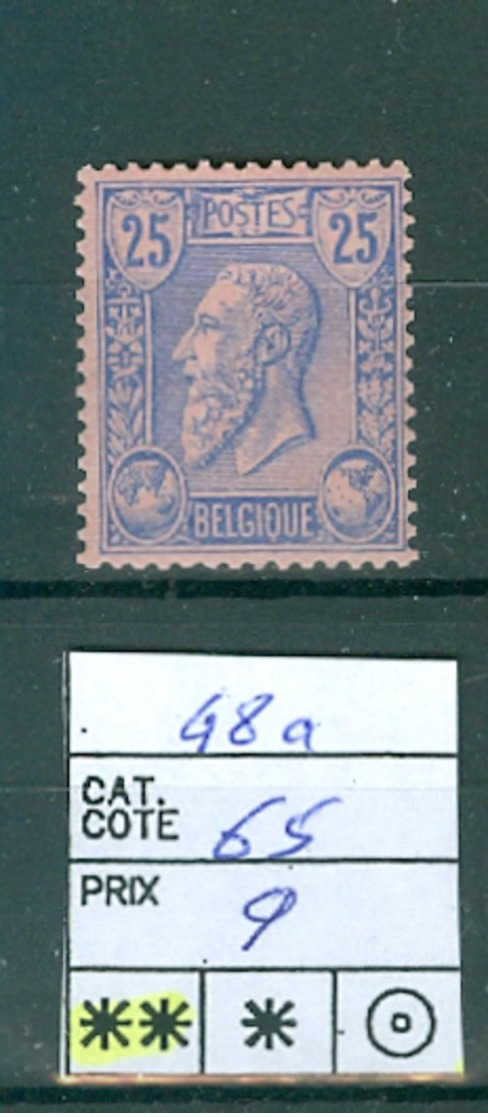 48a Xx Côte 65€ - 1884-1891 Leopold II