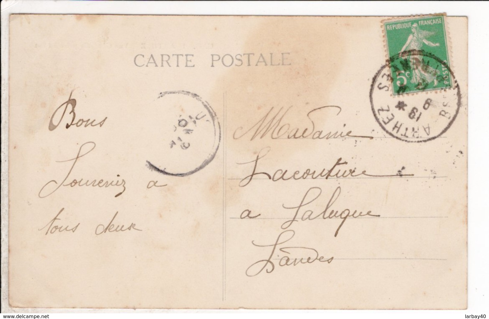 Cpa Carte Postale Ancienne  - Arthez Vue Generale Prise De L Est - Arthez De Bearn