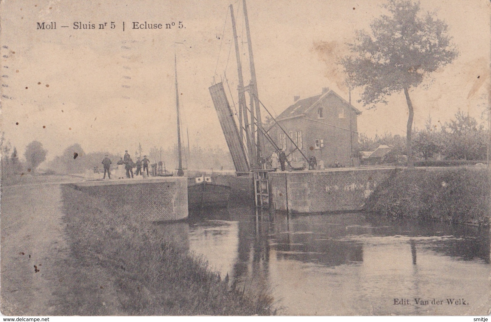 MOL 1914 SLUIS ECLUSE NR. 5 MOOIE ANIMATIE - ED. VAN DER WELK - Mol