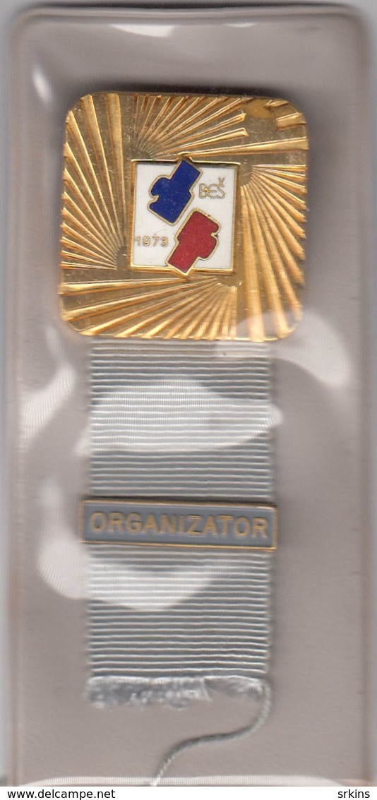Partipation Enamel Pin Badge ORGANIZER European Championship Yugoslavia Belgrade 1973 ,Beograd 73 , Boxing - Abbigliamento, Souvenirs & Varie
