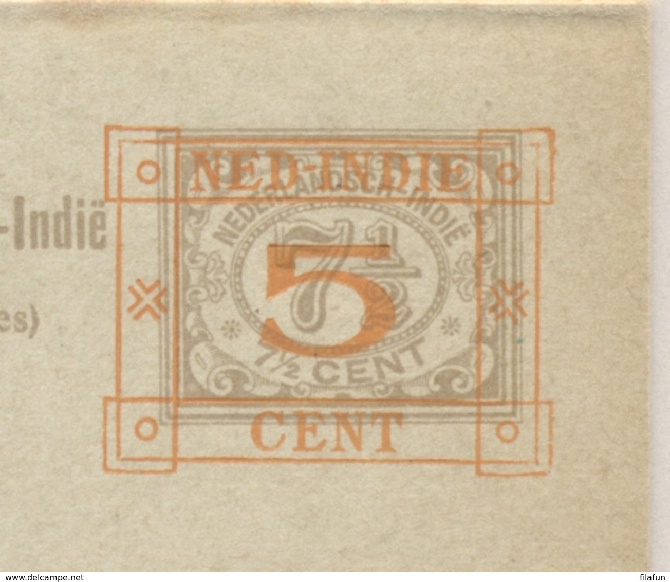 Nederlands Indië - 1929 - 5+5 Op 7,5+7,5 Cent Cijfer, Briefkaart G47 - Ongebruikt - Nederlands-Indië