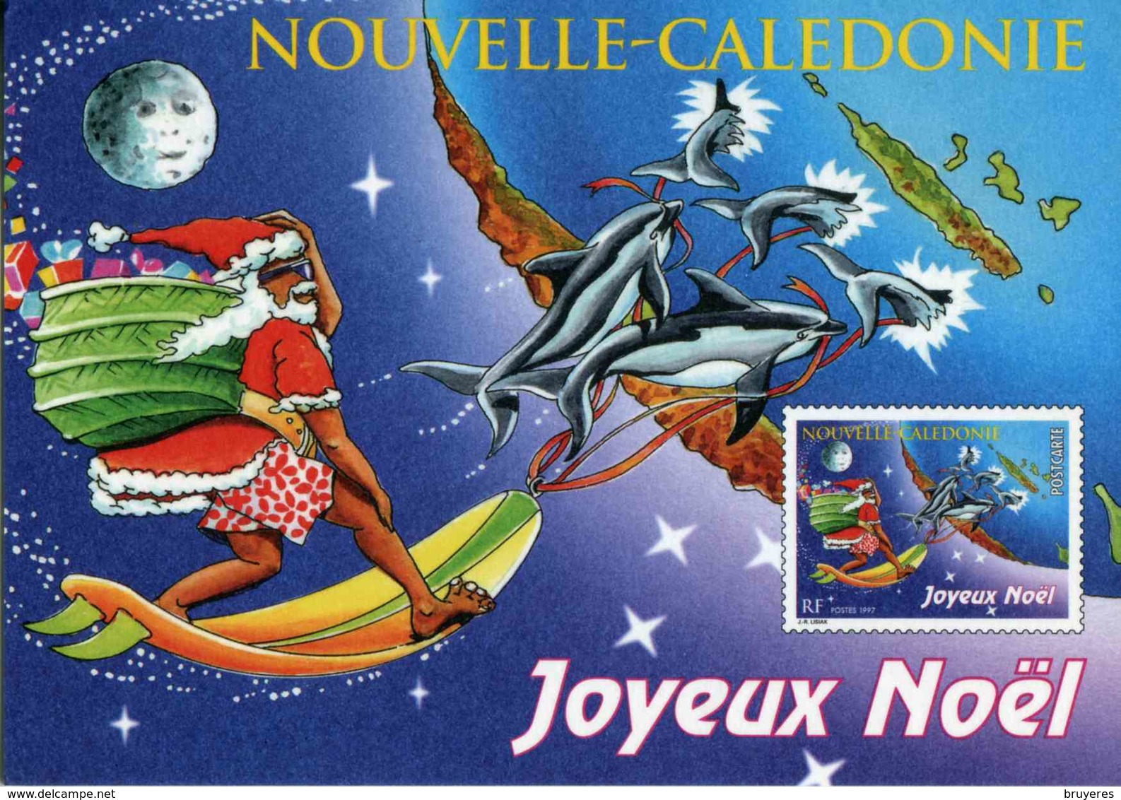Entier Postal De 1997 Sur Carte Postale Avec Timbre "Planisphère/RF" Et  Illust. "Joyeux Noël" - Postwaardestukken