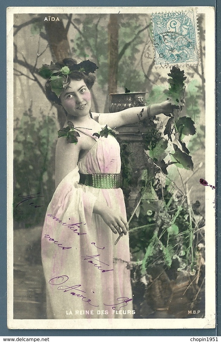 CPA - JEUNE FEMME - LA REINE DES FLEURS - RETOURNAC (HAUTE LOIRE) - Femmes