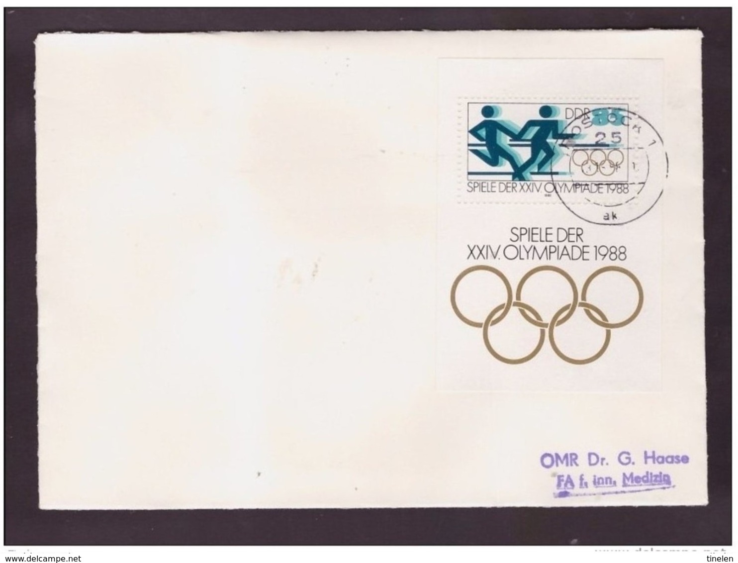 DDR -  BUSTA  FDC   BLOCK 94 OLIMPIADI SEOUL - Estate 1988: Seul