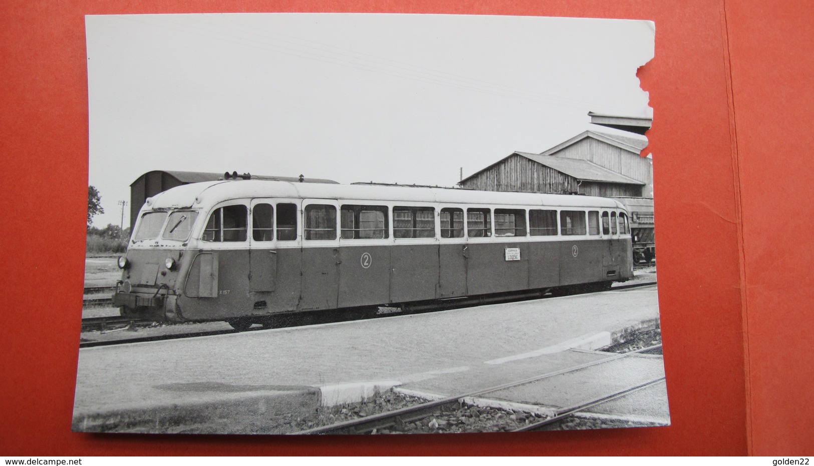 Autorail De Dion, OC 2 X157, Ex CdN, à Loudéac. 26.6.1963 - Loudéac