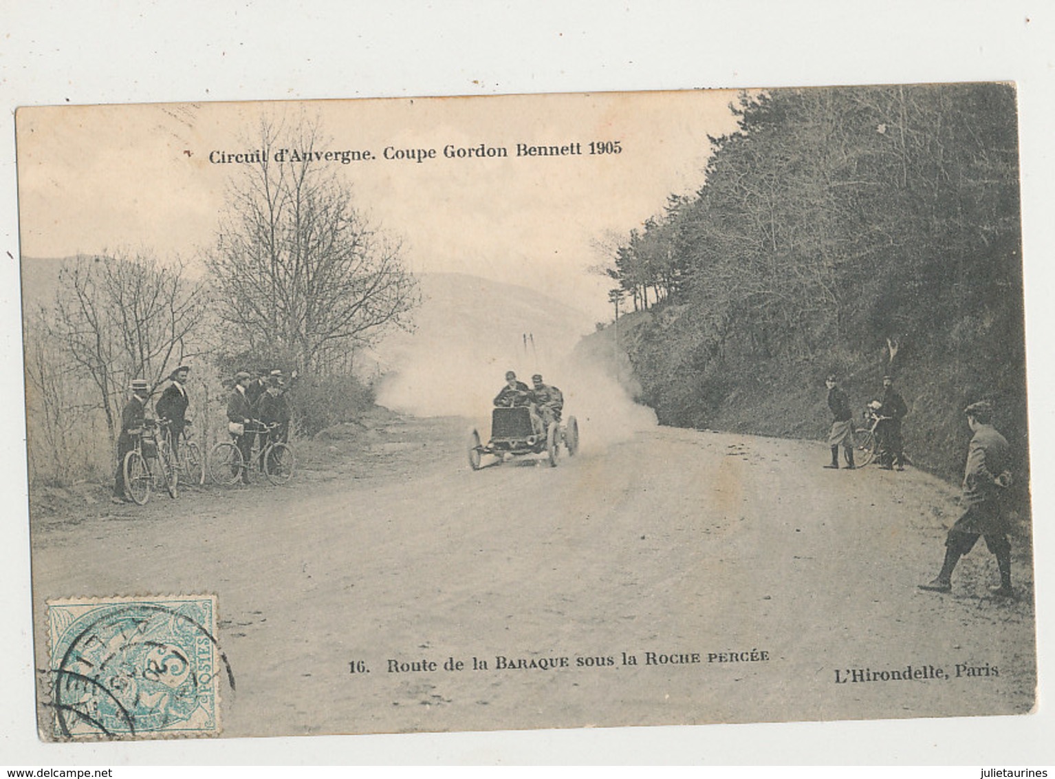 63 CIRCUIT D AUVERGNE COUPE GORDON BENNET 1905 ROUTE DE LA BARAQUE SOUS LA ROCHE PERCEE CPA BON ETAT - Voitures De Tourisme