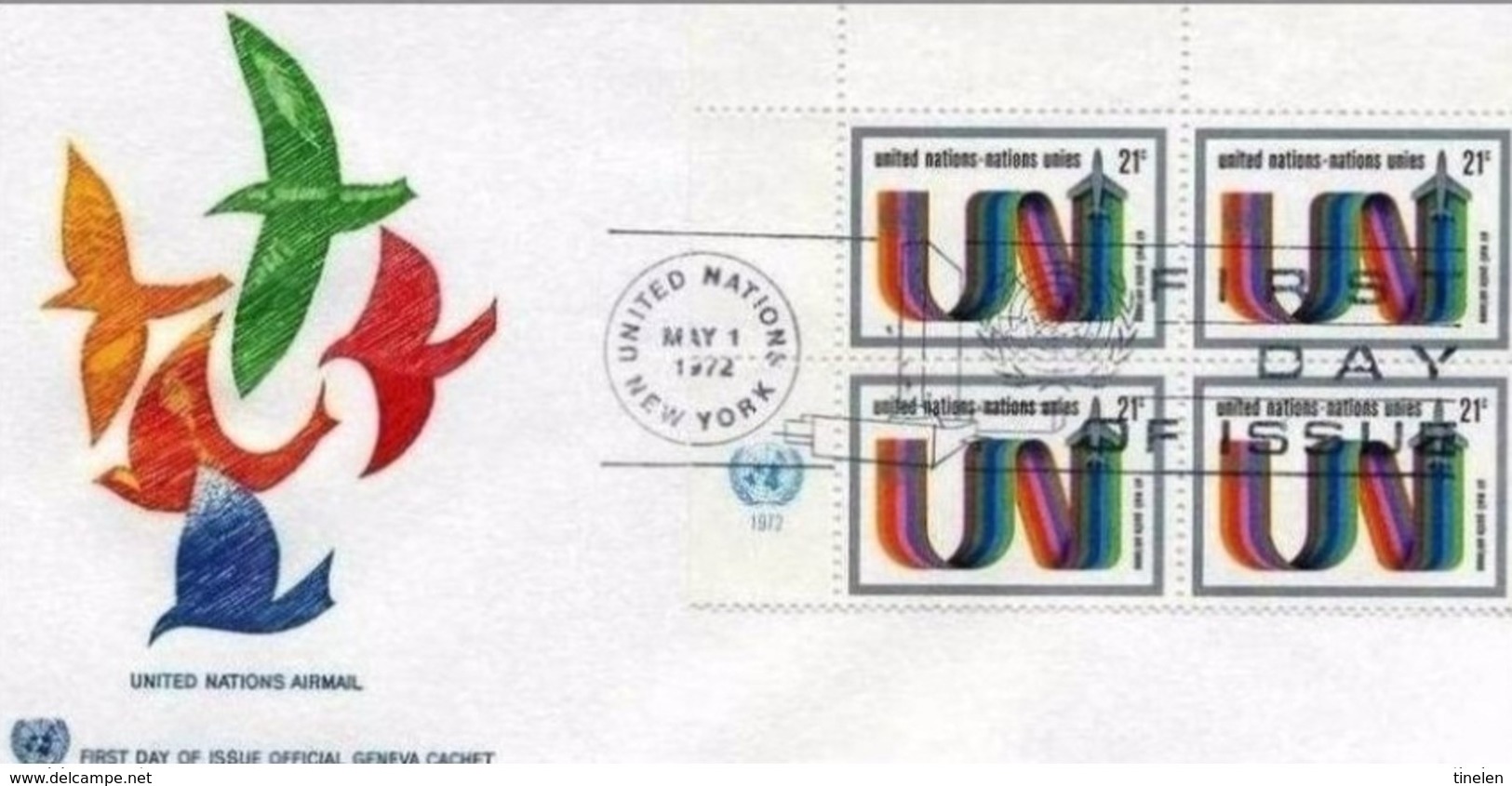 ONU - BUSTA FDC 1 5 1972 - ONU