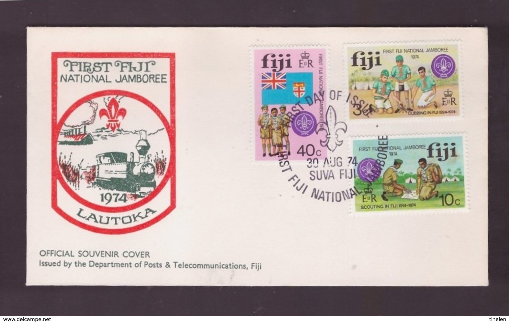 FIJI  - 30 8 1974 FDC SCOUT - Altri & Non Classificati