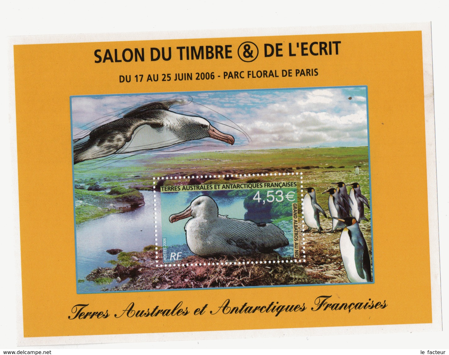 VP2L9 TAAF FSAT Antarctique Antarctic Neufs ** MNH  Bloc Faune Oiseaux Salon Du Timbre 2006 N 15 - Blocs-feuillets