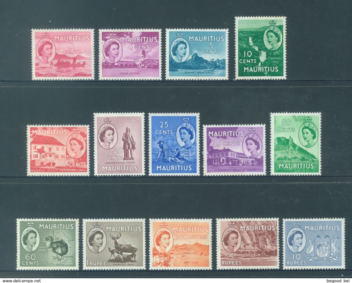 MAURITIUS - MLH/*. - 1954 - Yv 241-254 -  Lot 18411 - 2nd CHOICE MOST WITH SMALL BROWN TRACE SEE SCAN - 3p NOT PRESENT - Maurice (...-1967)