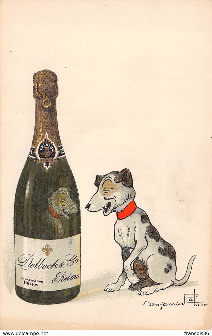 Illustration Benjamin Rabier Illustrateur - Champagne Delbeck Reims Et Chien - Rabier, B.