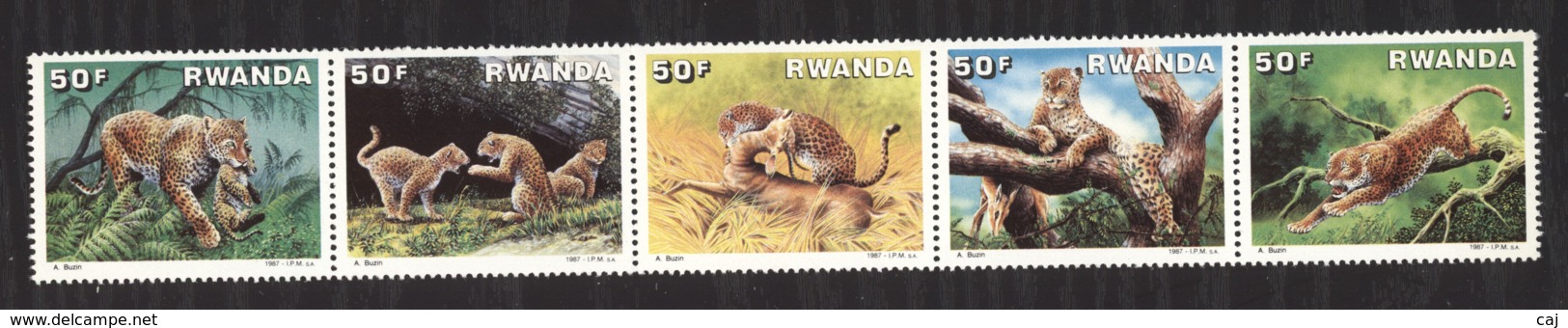 Rwanda  :  Yv  1246-50  **    Animaux - Unused Stamps