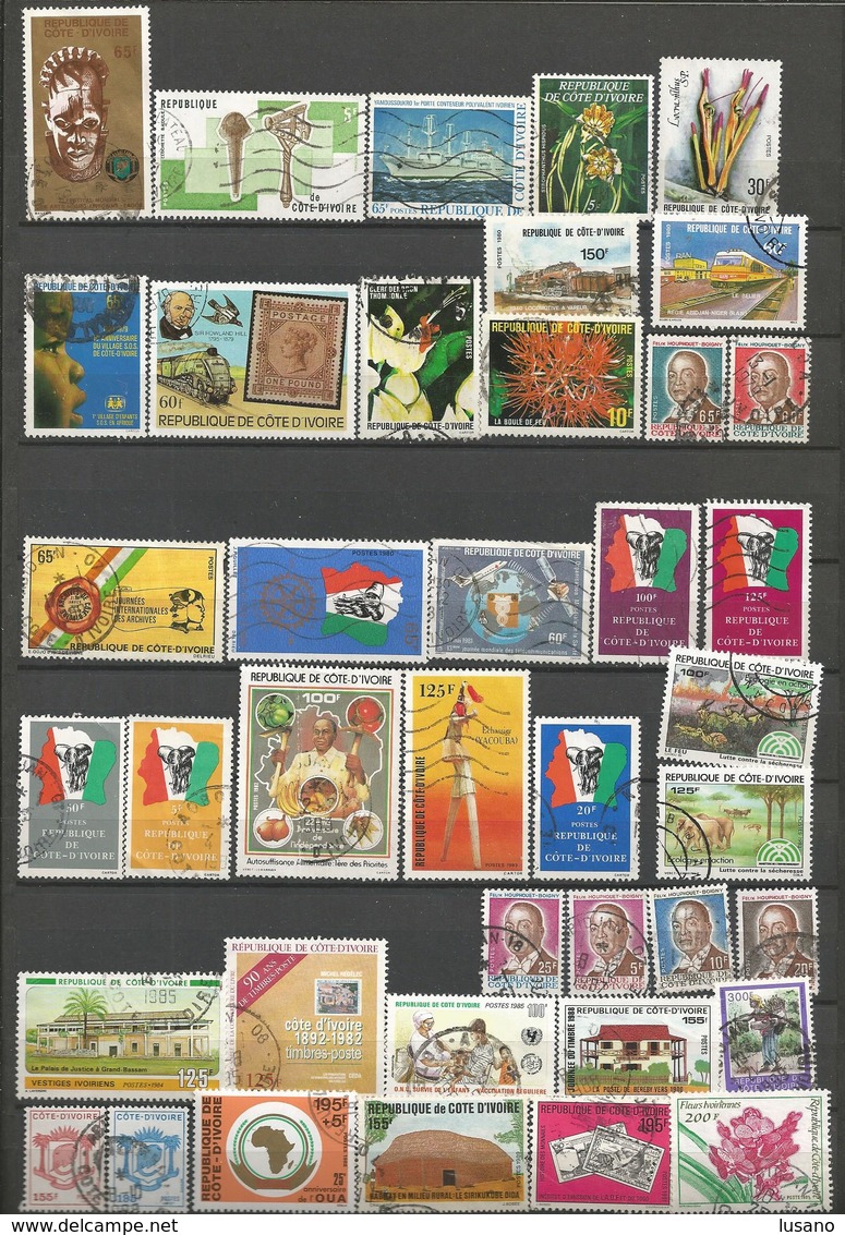 Côte D'Ivoire - Petite Collection D'oblitérés (avec Quelques Neufs) - Collections (sans Albums)